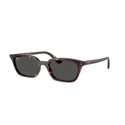 Image of Ray Ban Unisex RB4456 ZAYA 135987 Sunglasses Injected Turtle Grey Pillow Normal