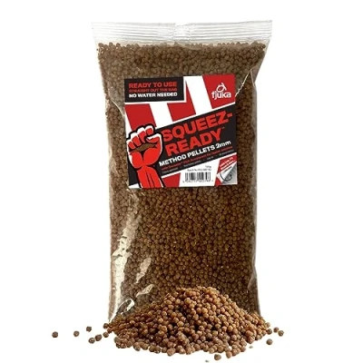 Image of Fjuka Squeez Ready Method pellet 2mm prepped feeder Carp, F1s, tench, bream etc 500g Bag