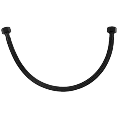 Image of 40cm 3/8&quot; x Inch BSP Black Nylon Braided Flexible Faucet Flush Hose