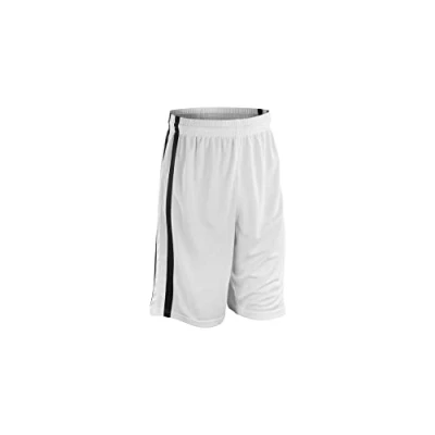 Image of Spiro Mens Quick Dry Basketball Shorts (S) (White/Black)
