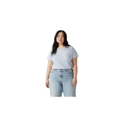 Image of Levi&#039;s Women&#039;s Plus Size Perfect Tee T Shirt, Holmes Floral Bw Fill Kentucky Blue, XL