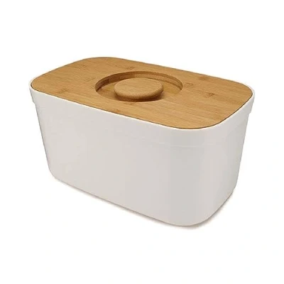Image of Joseph Bread Bin with Chopping Board White