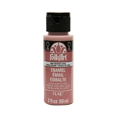 Image of Plaid Folkart Enamels Paint 2oz Crushed Coral