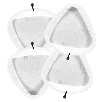 Image of SPARES2GO Microfibre Cloth Cover Pads Compatible with VonHaus Steam Cleaner Mop (Pack of 4)