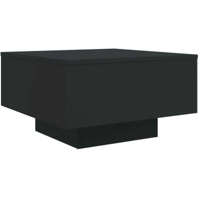 Image of vidaXL Coffee Table with LED Lights Black 55x55x31 cm