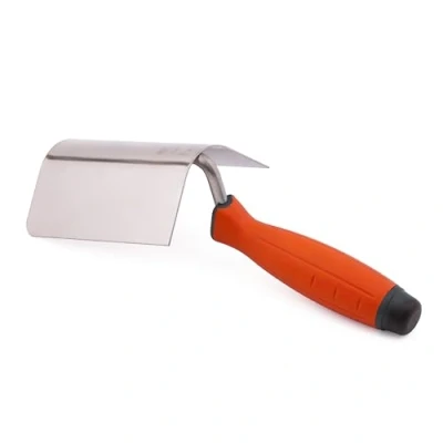 Image of MIVOS Corner Trowel 120 x 95 mm Round Edge Inner Made of Stainless Steel Interior and Exterior Spatula with Soft Grip Outer in EU
