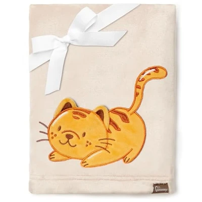 Image of Be Mammy Warm Children Baby Cosy Blanket Gift BE20 168 (Beige Cat)