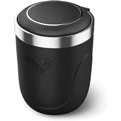 Image of GAOGaoxin Car Ashtray, Portable Travel Cigarette Holder for VW Passat CC 2019 2023, Easy Clean Up Detachable Ashtray with LED Light Flip Lid