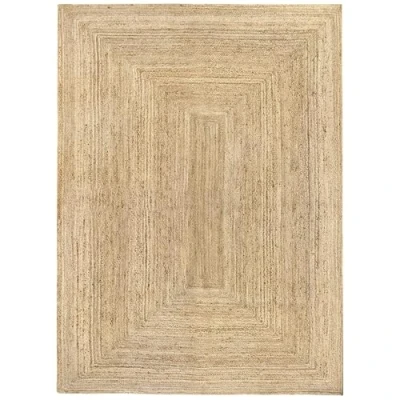 Image of HAMID Rug Jute Alhambra Natural Colour, Rug, Area 100% Fibre Hand Wovem, Braided for Home, Living Room, Floor Carpet..(350x250cm)