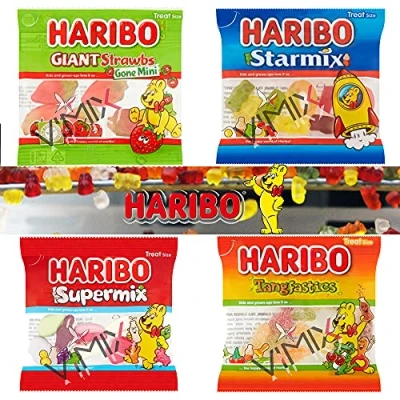 Image of Haribo Strawbs Gone Mini Bags 16g (Pack of 100) 6954
