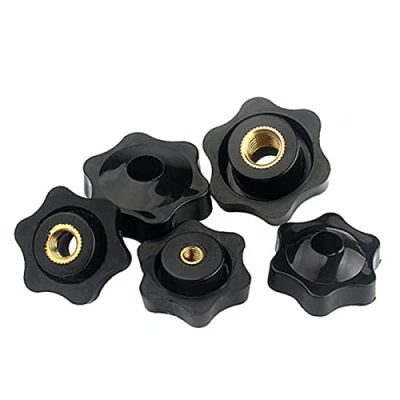 Image of 10 Pcs Black Thumb Screw, M8 32mm Star Head Threaded Knurled Thumbscrew Grip Knobs Clamping Screw for Machinery Latche