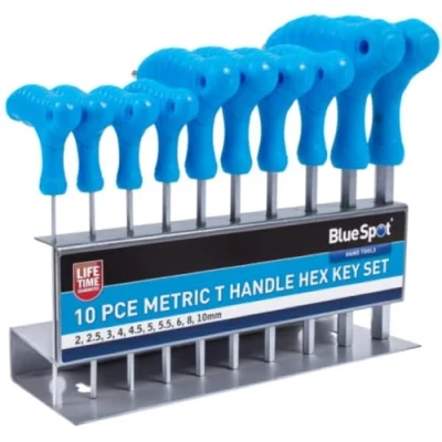 Image of Blue Spot Tools 12185 10PCE Metric T Handle Hex Key Set (2 10mm)