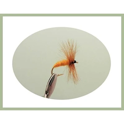 Image of Dry Trout Flies, 12 pack Carrot Fly, Mixed size 12/14/16, For Fly Fishing