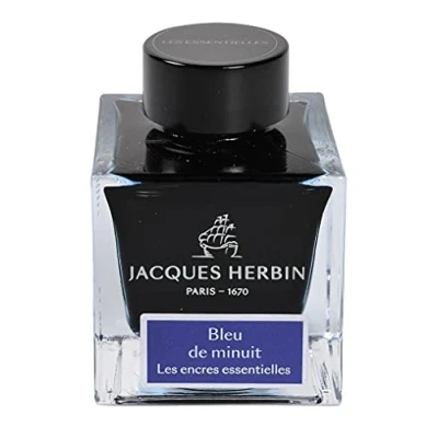 Image of Jacques Herbin Ref 13119JT Ink for Fountain Pens &amp; Rollerball Bleu Austral/Southern Blue 50ml Bottle Prestige Collection Coloured