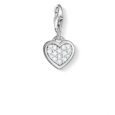 Image of Thomas Sabo Women Charm Pendant Heart Club 925 Sterling Silver 0967 051 14