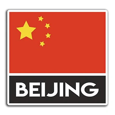 Image of 2 x 10cm Beijing China Vinyl Stickers Fun Travel Sticker Laptop Luggage #32307 (10cm Wide)
