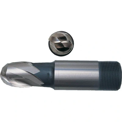 Image of Sherwood 4.00MM HSS 2 Flute Threaded Shank Ball Nose Short Series Slot Drills
