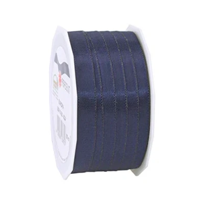 Image of Präsent Europa Taffeta Ribbon Dark Blue 10 mm Width, 50 m Length
