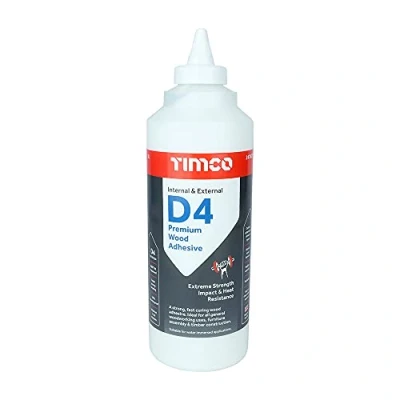 Image of TIMCO Internal &amp; External D4 Premium Wood Adhesive 1L Sealant, White