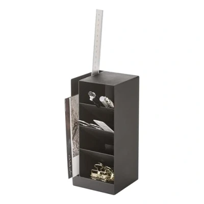 Image of Yamazaki 3320 TOWER Pen Stand, black, Steel, Minimalist, 9 x 20 cm