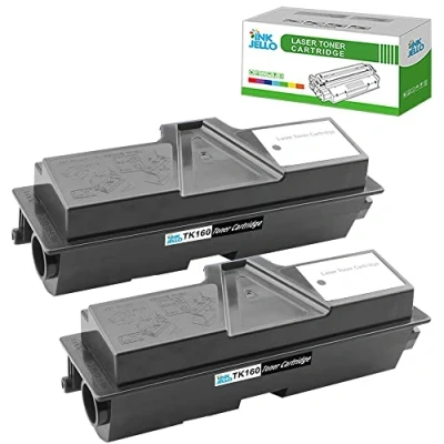 Image of InkJello Toner Cartridge For Printer, Compatibile with Kyocera ECOSYS P2035d FS 1120D 1120DN TK160 (Black, 2 Pack)