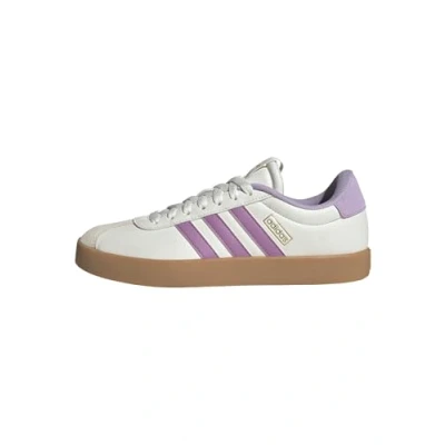 Image of adidas Women&#039;s VL Court 3.0 Shoes, core White/preloved Purple/Powder Plum, 4 UK