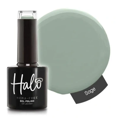 Image of Halo Gel Polish 8ml Sage. UV/LED Nail Polish, Long Lasting &amp; Easy To Apply. Soak Off Art Colours For Manicure Pedicure. Professional Home Use.