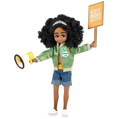 Image of Lottie kid Activist DOLL CUTE BLACK Dolls For Girls &amp; Boys Outfit 6 year old and up! inspired by real life activist, Mari Copeny. Wears