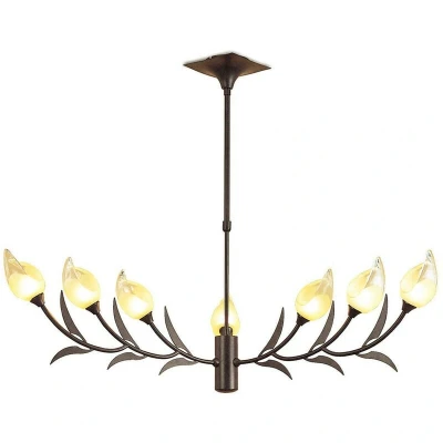 Image of Holland Telescopic Pendant 9 Light G9, Brown/Black Oxide