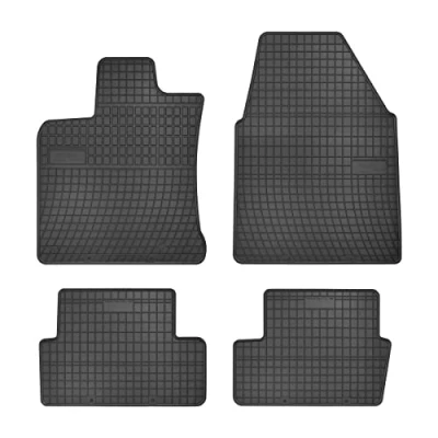 Image of DBS rubber car floor mat custom made 4 pieces odourless anti slip raised edges steering wheel left 1765899