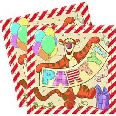 Image of Winnie The Pooh 2 Ply Luncheon Napkins 13 Inches / 33cm Pack of 20