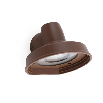 Image of Bronx 1 Light Outdoor Wall Brown IP44, GU10