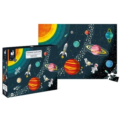 Image of Janod Solar System Children&#039;s 100 Piece Educational Puzzle Develops Fine Motor Skills and Concentration Suitable for Ages 5 Up, J02678