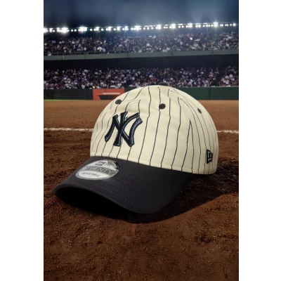 Image of New Era Adult&#039;s 9Twenty Pinstripe MLB York Yankees Baseball Cap Hat Navy