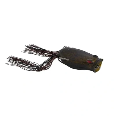 Image of Berkley Swamp Lord Popping Hollow Body Frog Fishing Lure, Green Pumpkin, 2.4 in, Soft for Improved Hook Up Ratio, Sealed to Prevent Water Intrusion, Equipped with Sharp Fusion19™ Hooks