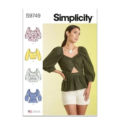 Image of SIMPLICITY SS9749K5 Misses&#039; Tops K5 (8 10 12 14 16)