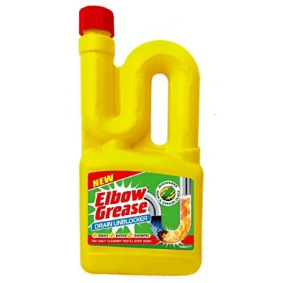 Image of Elbow Grease Drain Unblocker Sink Bath Shower Dissolve Hair Clogg 750ml