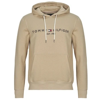 Image of Tommy Hilfiger LOGO Hoody Hoodie, Men&#039;s, Size: Small, Sandalwood