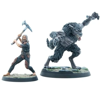 Image of Modiphius Entertainment: The Elder Scrolls: Call to Arms Arnbjorn, Dark Brotherhood Predator 2 Figures, Unpainted Resin Miniatures, Tabletop Game