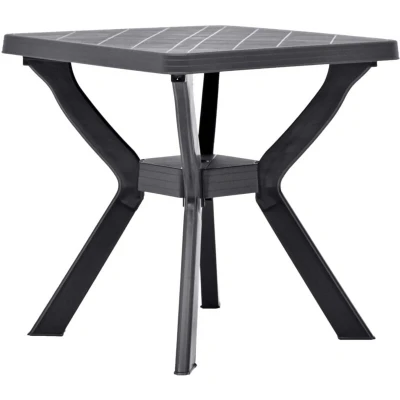 Image of vidaXL Bistro Table Anthracite 70x70x72 cm Plastic