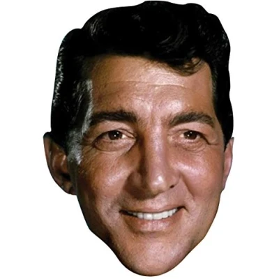Image of FoxyPrinting Dean Martin 2018 Tv Movie Star Celebrity Cardboard Party Face Mask Fancy Dress