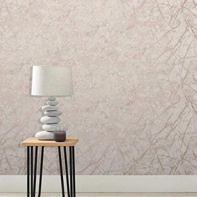 Image of Fine Decor FD42268 UK MARBLESQUE Metallic Marble Rose Gold, Pink