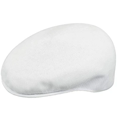 Image of Kangol Tropic 504 Flat Cap, White, X Large