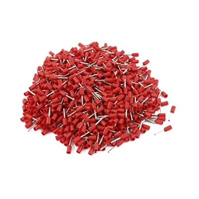 Image of sourcing map 1000 Pcs Red AWG 22 Wire Copper Crimp Insulated Pin End Ferrules Terminal VE0508