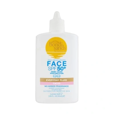 Image of Bondi Sands SPF 50+ Fragrance Free Tinted Face Fluid 50mL UVA &amp; UVB Protection Suitable for Sensitive Skin Cruelty 50ml/1.69 FL Oz