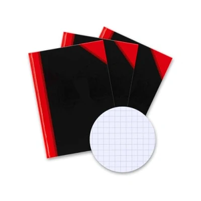 Image of Bantex 3 x A5 Squared Notebook 192 Pages 70gsm Hardback Black