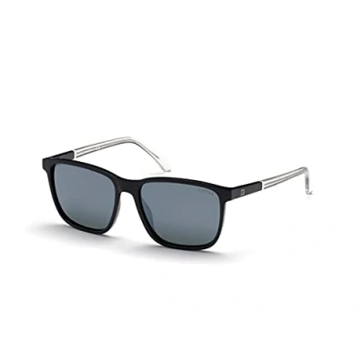 Image of Guess Square Mens Shiny Black Green Mirror GU6944 One Size
