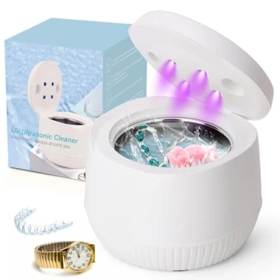 Image of Famisym Ultrasonic Cleaner for Dentures, Retainer, Aligner, Toothbrush Head, Whitening Trays, Mouthguards, 45KHz Machine All Dental Appliances