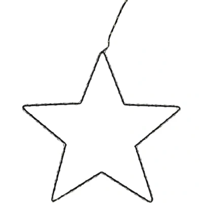 Image of Medium Silhouette LED Christmas Star Festive Light Decoration with 77 Lights Battery Operated Decorative Lighting for Home Window 28cm