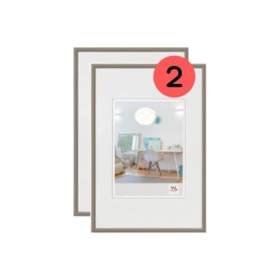 Image of walther Design Picture Frame Steel 40 x 50 cm Twin Pack, New Lifestyle Plastic KV050DD